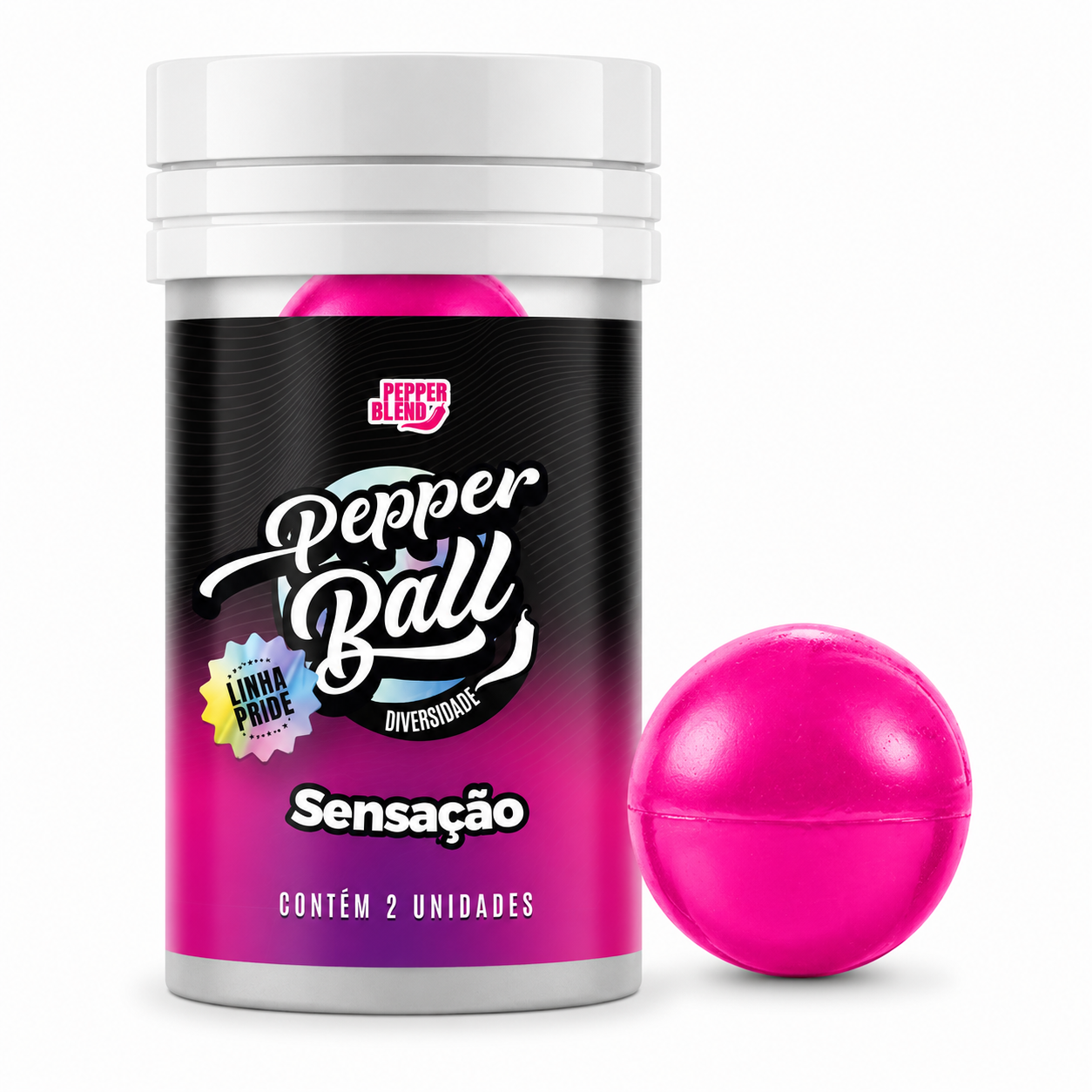 Hot Ball Excitante Sensação Linha Pride - 2Un - Pepper Blend