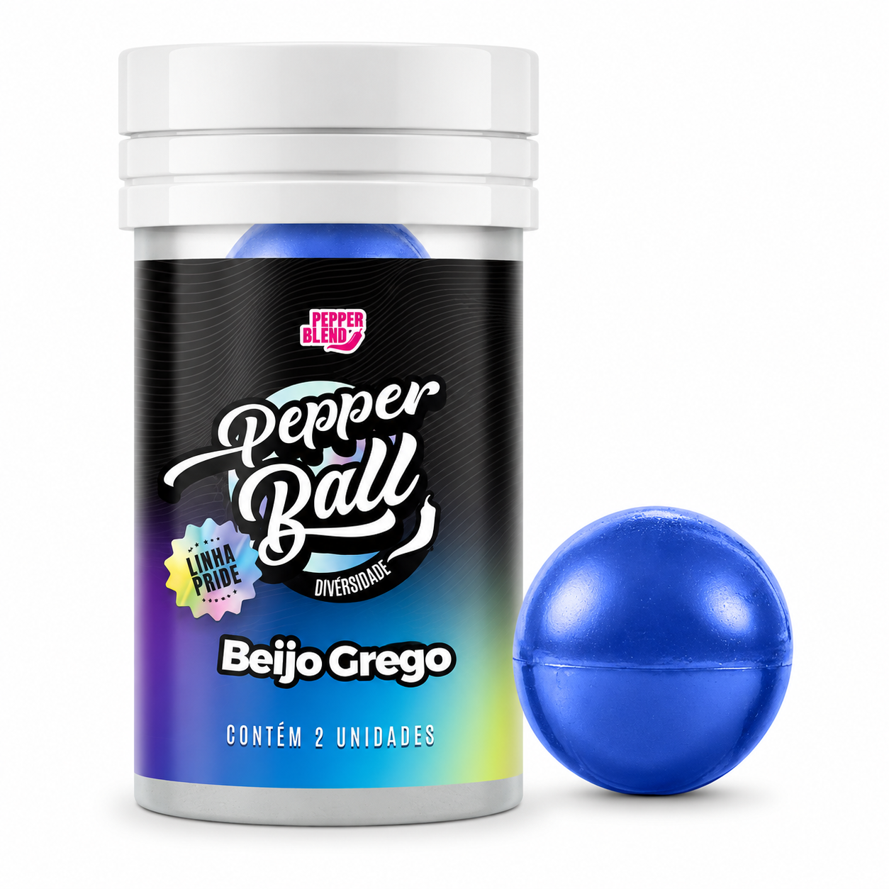 Hot Ball Excitante Beijo Grego Linha Pride - 2Un - Pepper Blend