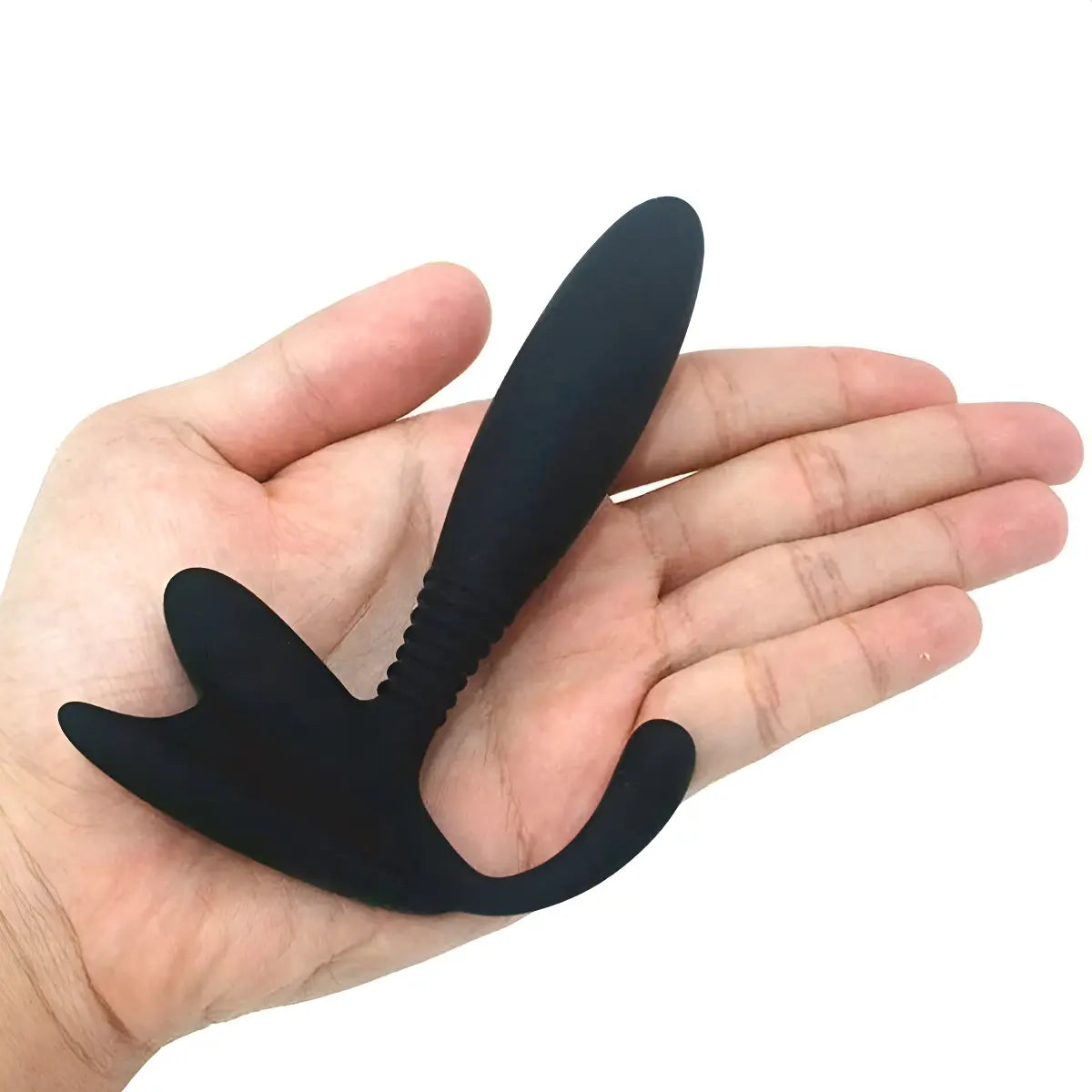Estimulador de Próstata Duplo em Silicone Preto - Aphrodisia