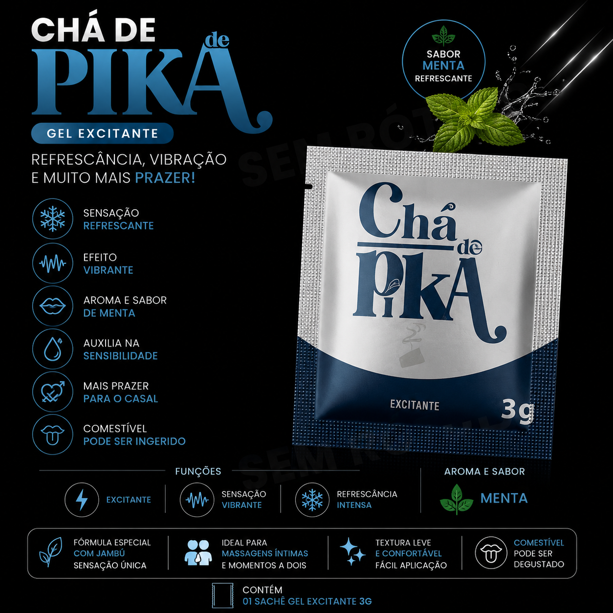 Gel Adstringente Excitante Íntimo Chá de Pika - Pepper Blend