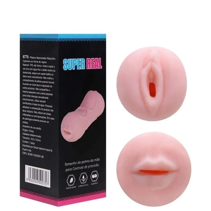 Masturbador Masculino Boca e Vagina Cyberskin - 18cm x 5cm