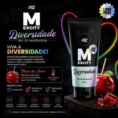 Gel Comestível Deslizante M Excity 50g Linha Pride – Pepper Blend