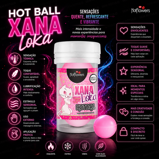 Hot Ball Excitante Esfria e Esquenta Xana Loka - 2Un - Hot Flowers
