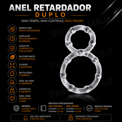 Anel Peniano Retardador Duplo