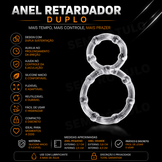 Anel Peniano Retardador Duplo
