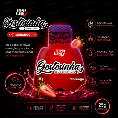 Gel Comestível Gostosinha Morango - Pepper Blend