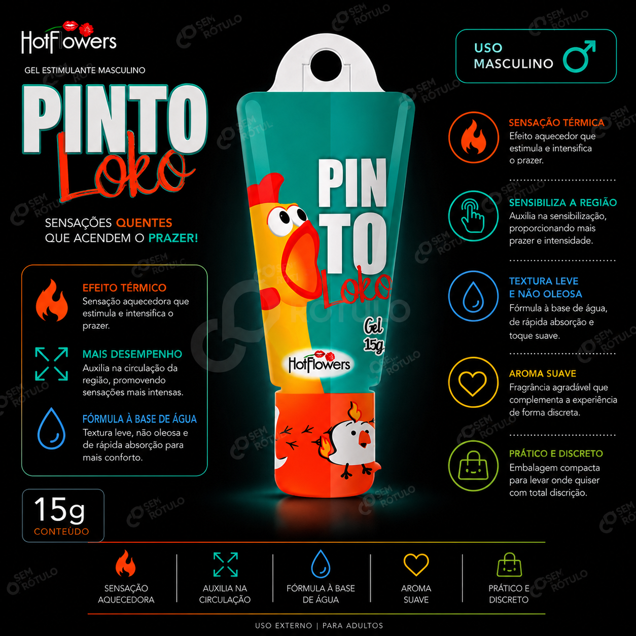 Gel Estimulante Pinto Loko – Hot Flowers