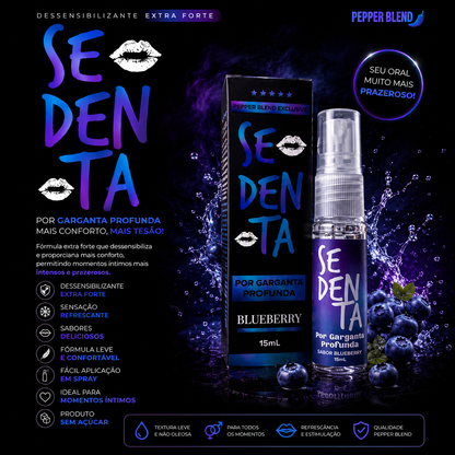 Gel Dessensibilizante Sedenta Garganta Profunda Blueberry 15ml - Pepper Blend