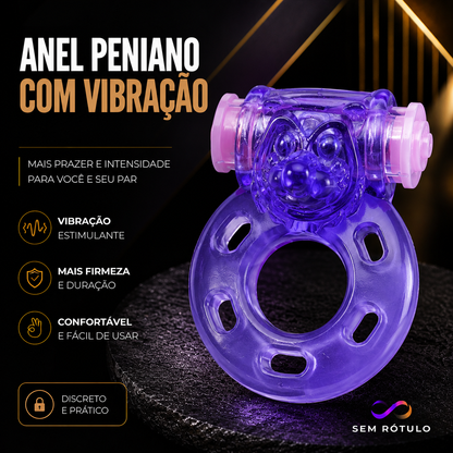 Anel Peniano com Vibração Roxo