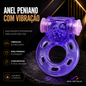 Anel Peniano com Vibração Roxo