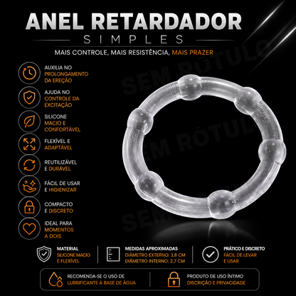 Anel Peniano Retardador Simples - Médio