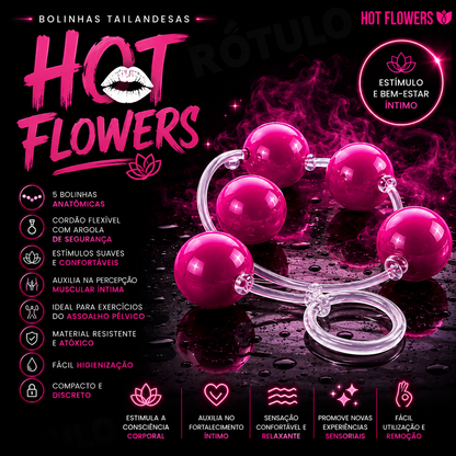 Bolinha Tailandesa Pequena 22mm - Hot Flowers