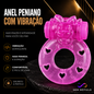 Anel Peniano com Vibração Rosa