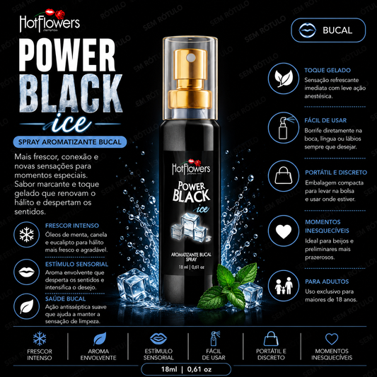 Spray Bucal Aromatizante Power Black Ice – Hot Flowers