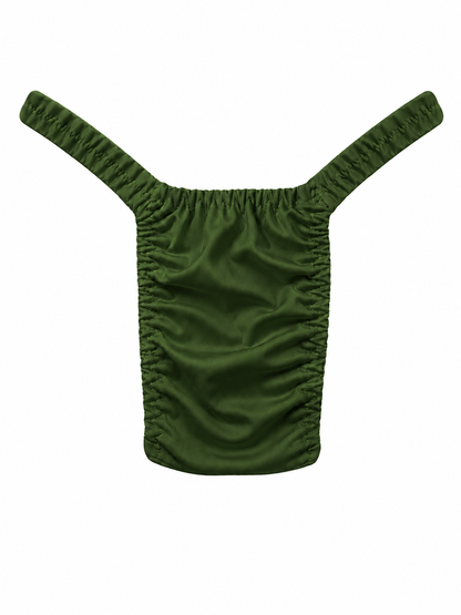 Calcinha Trans Tanga para Aquendar – TAM G - Verde Escuro