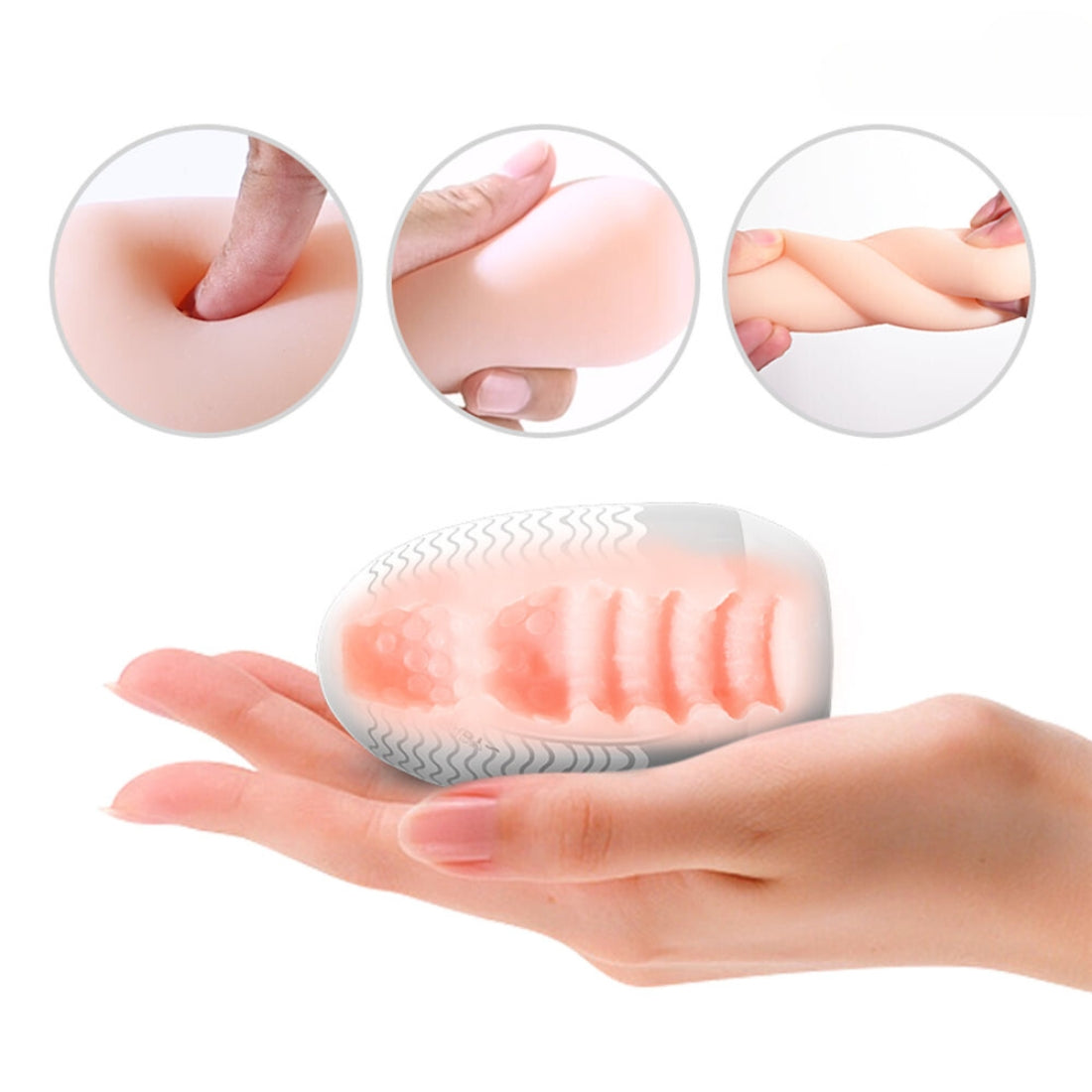 Kit 6 Masturbadores Masculino Egg Cyberskin - 5 Modelos Diferentes