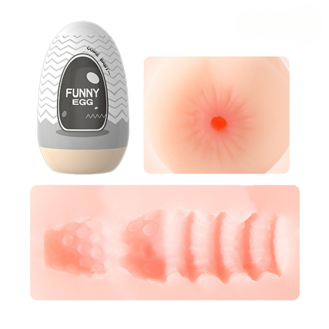 Kit 6 Masturbadores Masculino Egg Cyberskin - 5 Modelos Diferentes