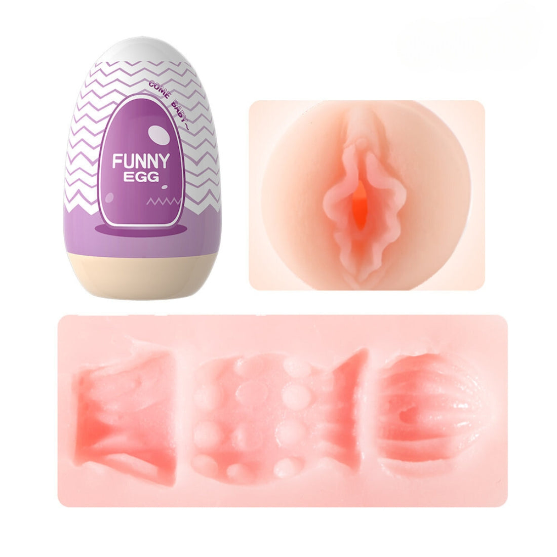 Kit 6 Masturbadores Masculino Egg Cyberskin - 5 Modelos Diferentes