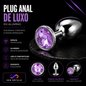 Plug Anal de Luxo em Alumínio - Tamanho P - Lilás