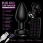 Plug Anal Com Vibrador em Silicone + Controle por App
