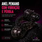 Anel Peniano com Vibração e Pérola Preto