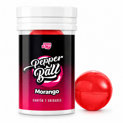 Hot Ball Excitante Morango - 2Un - Pepper Blend