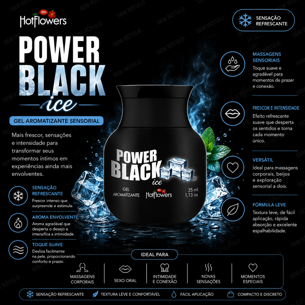 Gel Aromatizante Power Black Ice – Hot Flowers