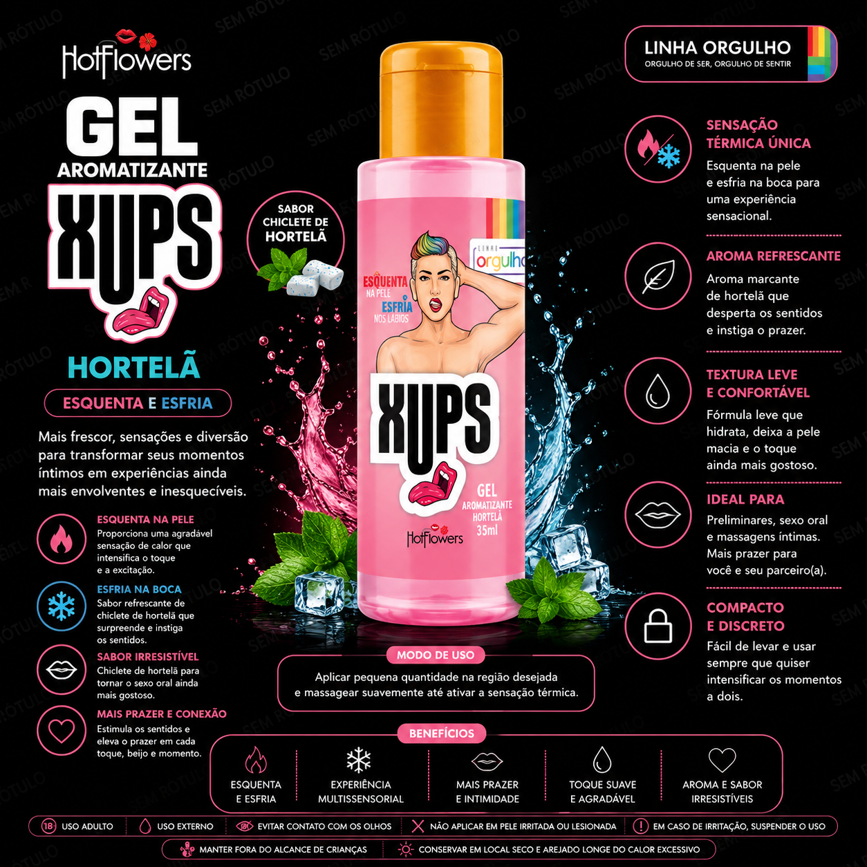 Gel Aromatizante Xups - Hortelã – Hot Flowers