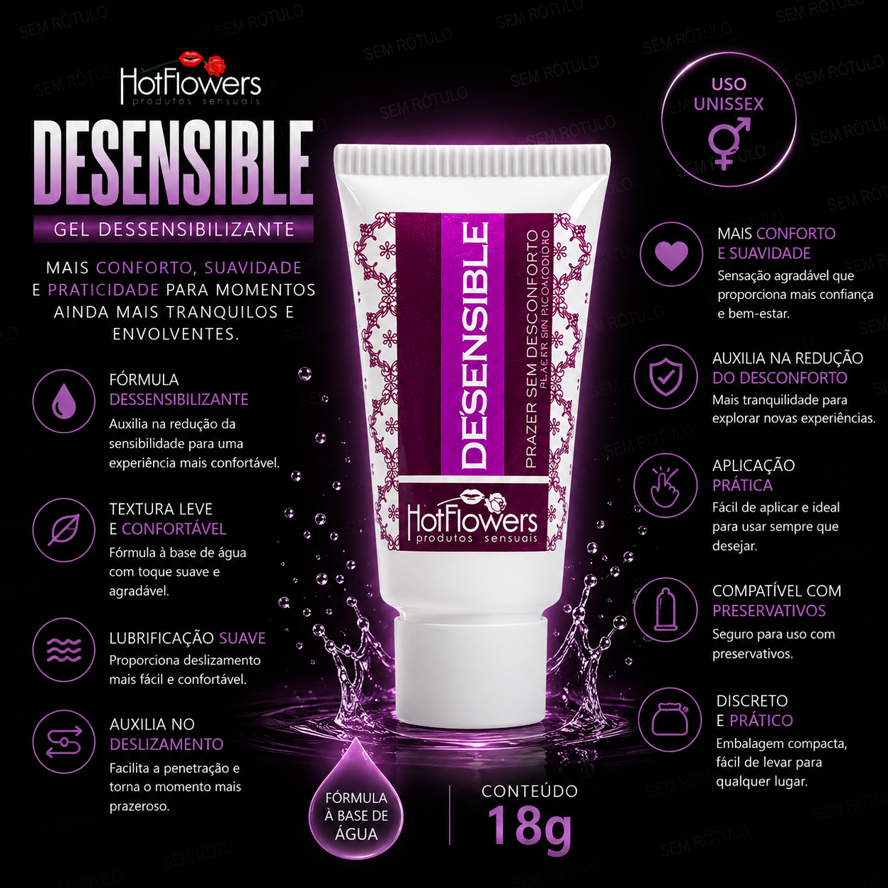 Gel Dessensibilizante Desensible 18g - Hot Flowers