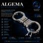 Algema em Metal Hard Com Chave e Dobradiça - Cromada